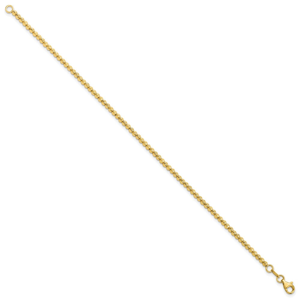 14K Diamond-cut Beaded Bracelet