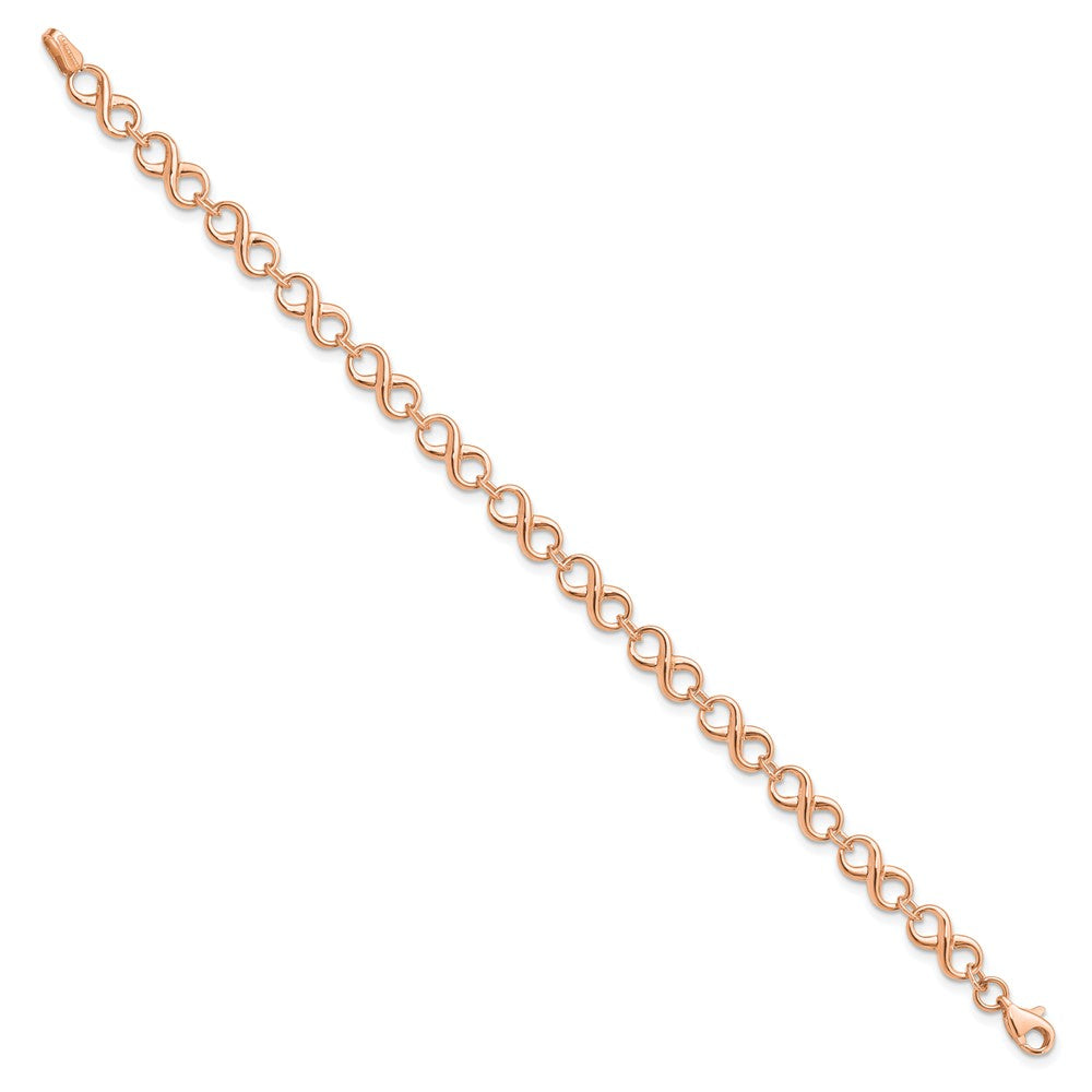 14K Rose Gold Polished Infinity Bracelet