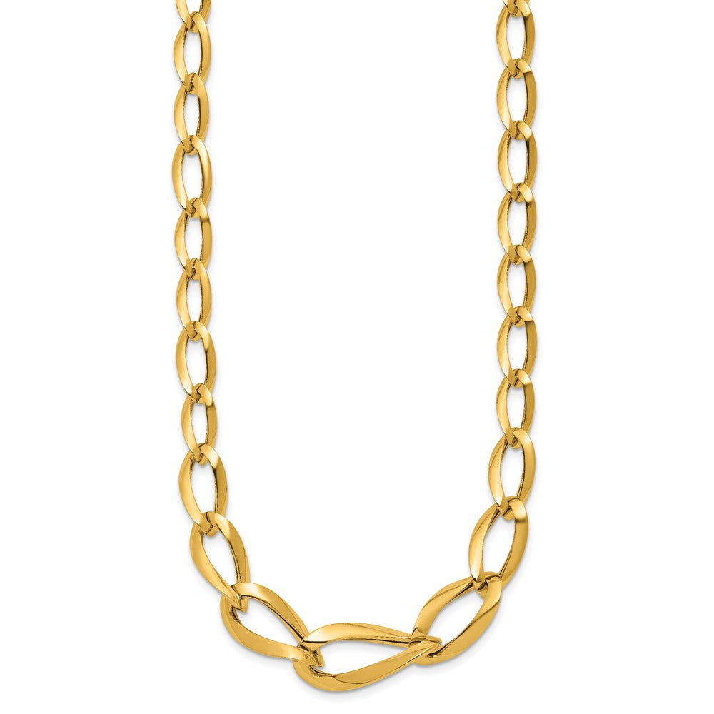 14K Polished Fancy Link Necklace