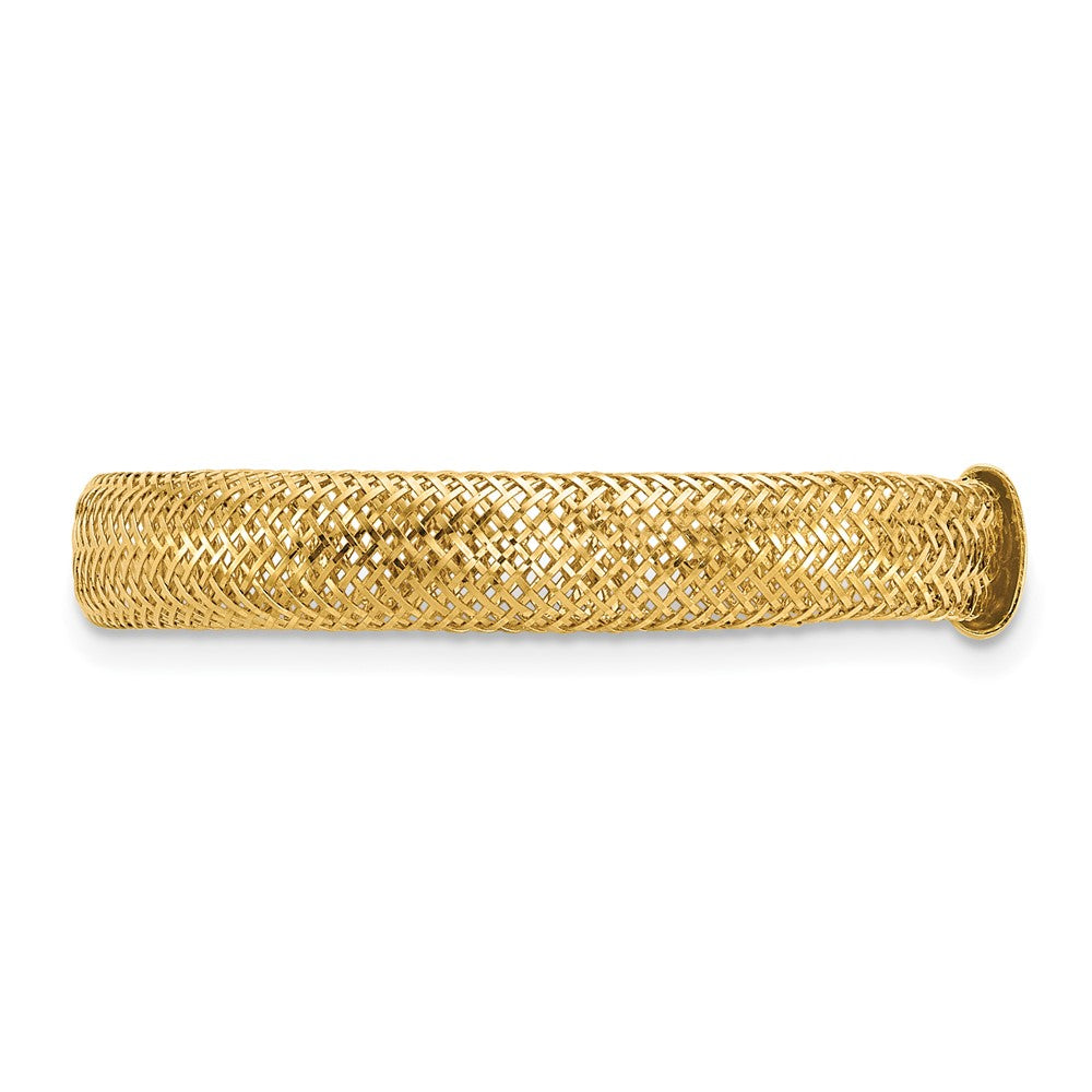 14K Polished Mesh Stretch Ring