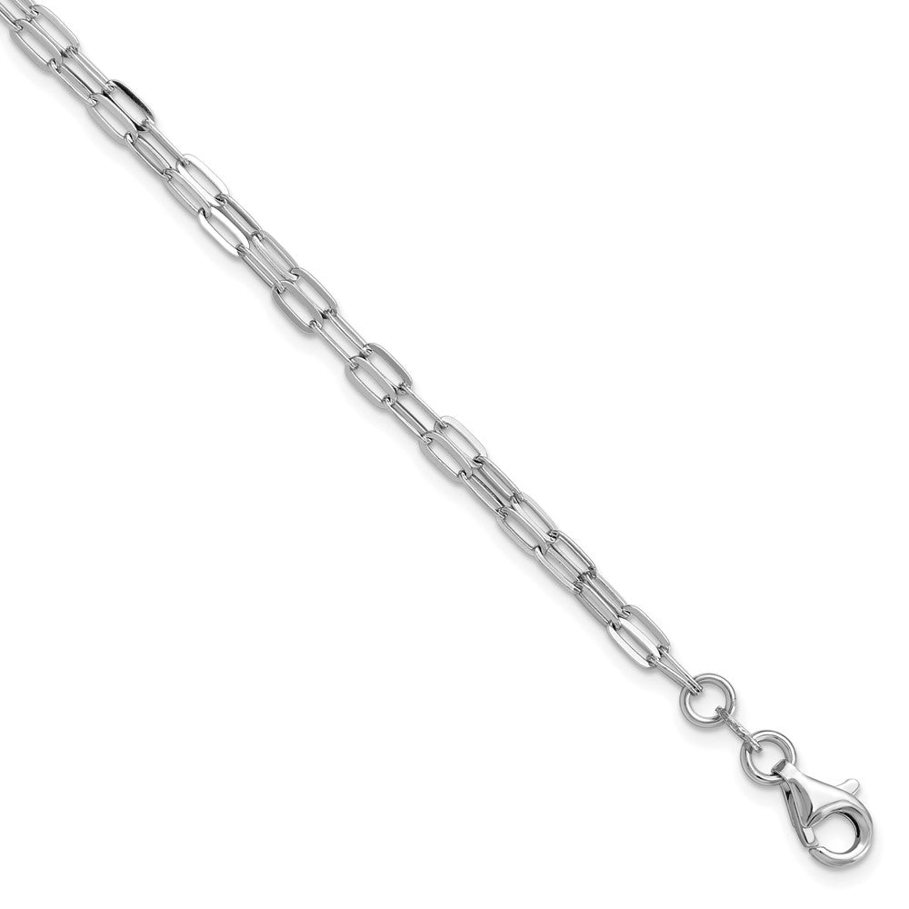 Sterling Silver Rhodium-plated Multi-strand with 1in Bracelet