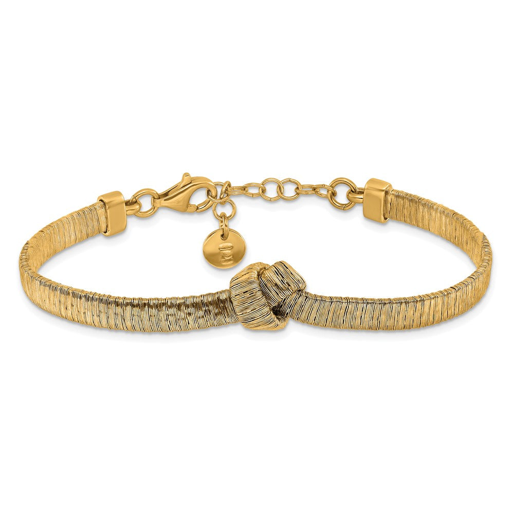 Sterling Silver Gold-plated Wrapped Knot with 1in ext. Bracelet