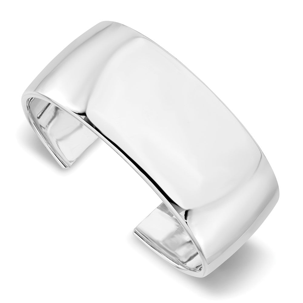 Sterling Silver Rhodium-plated Polished Slip-on Bangle