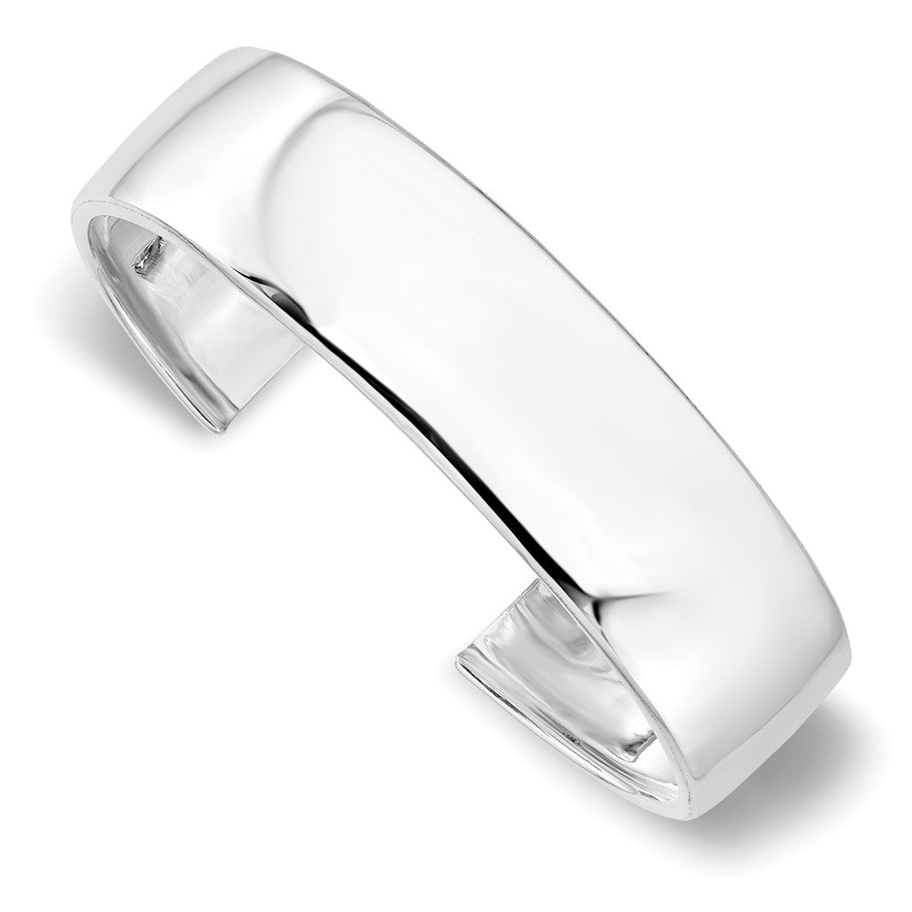 Sterling Silver Rhodium-plated Polished Slip-on Bangle