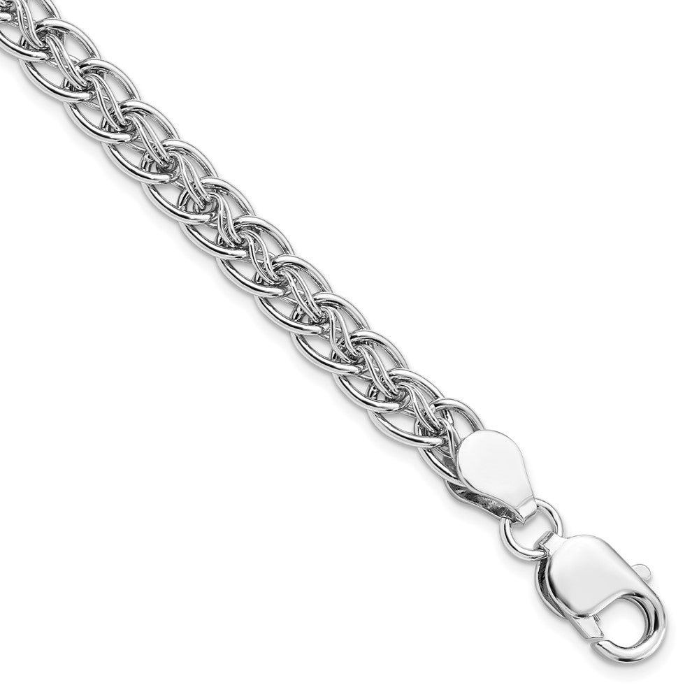Sterling Silver Rhodium-plated Polished Link Bracelet