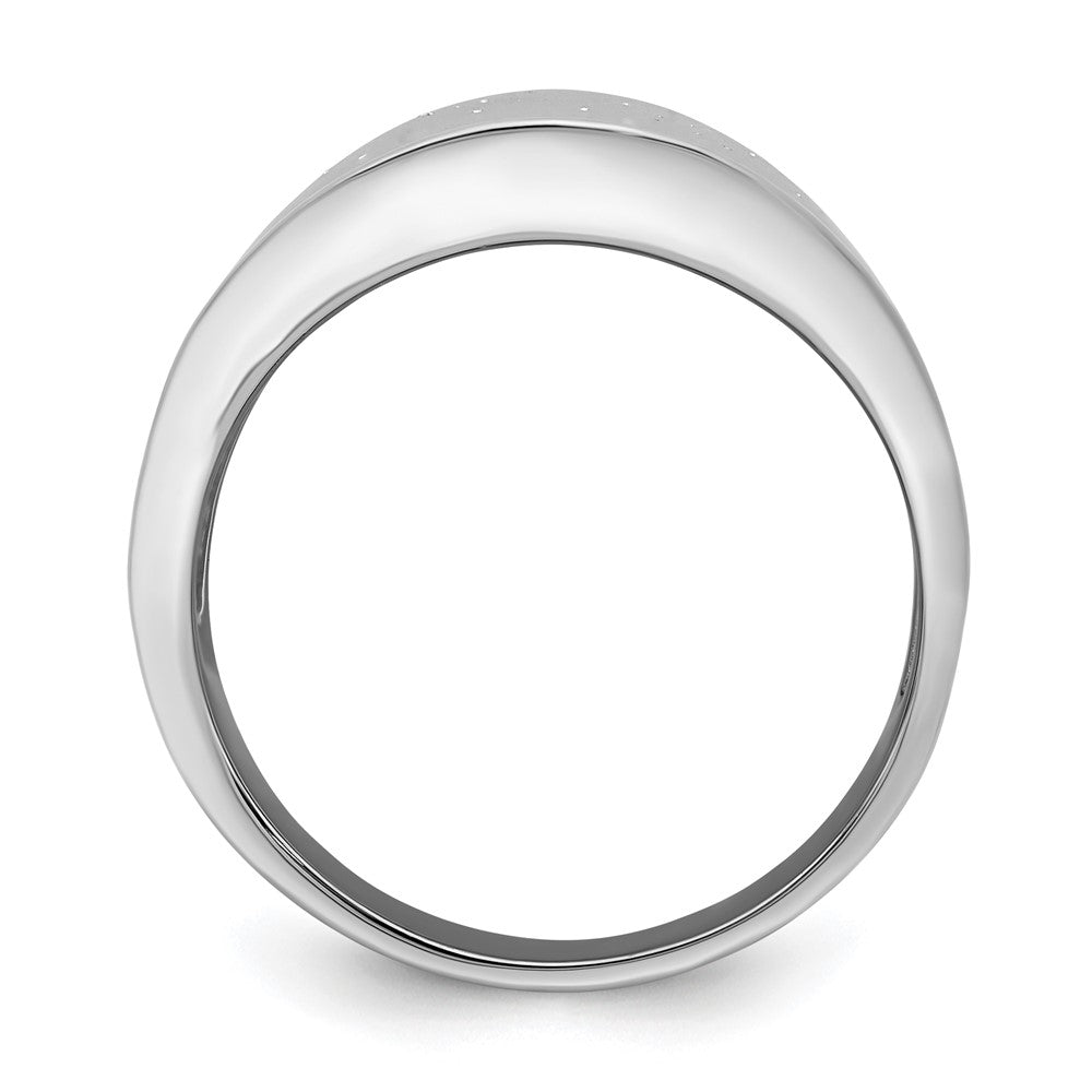 Sterling Silver Rhodium-plated Radiant Essence Ring