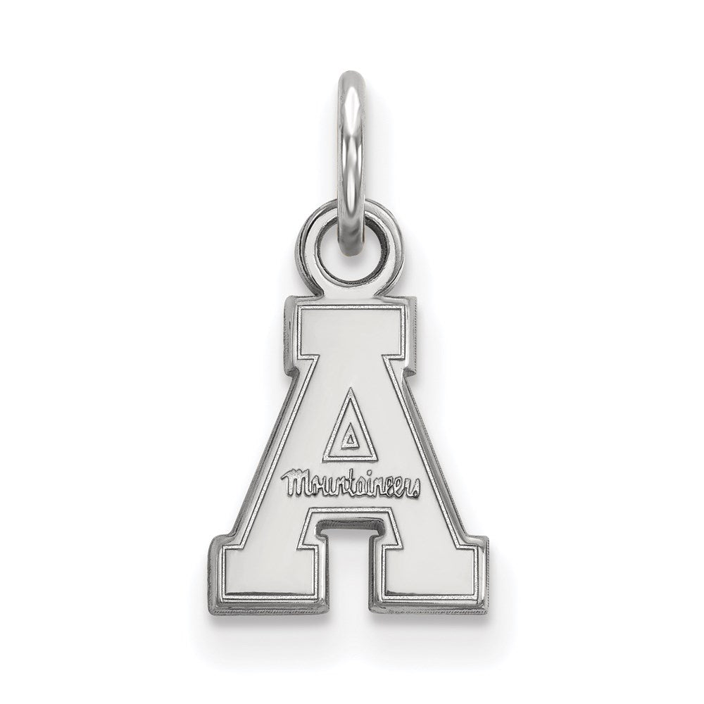 Sterling Silver Rhodium-plated Appalachian State U. XS Pendant