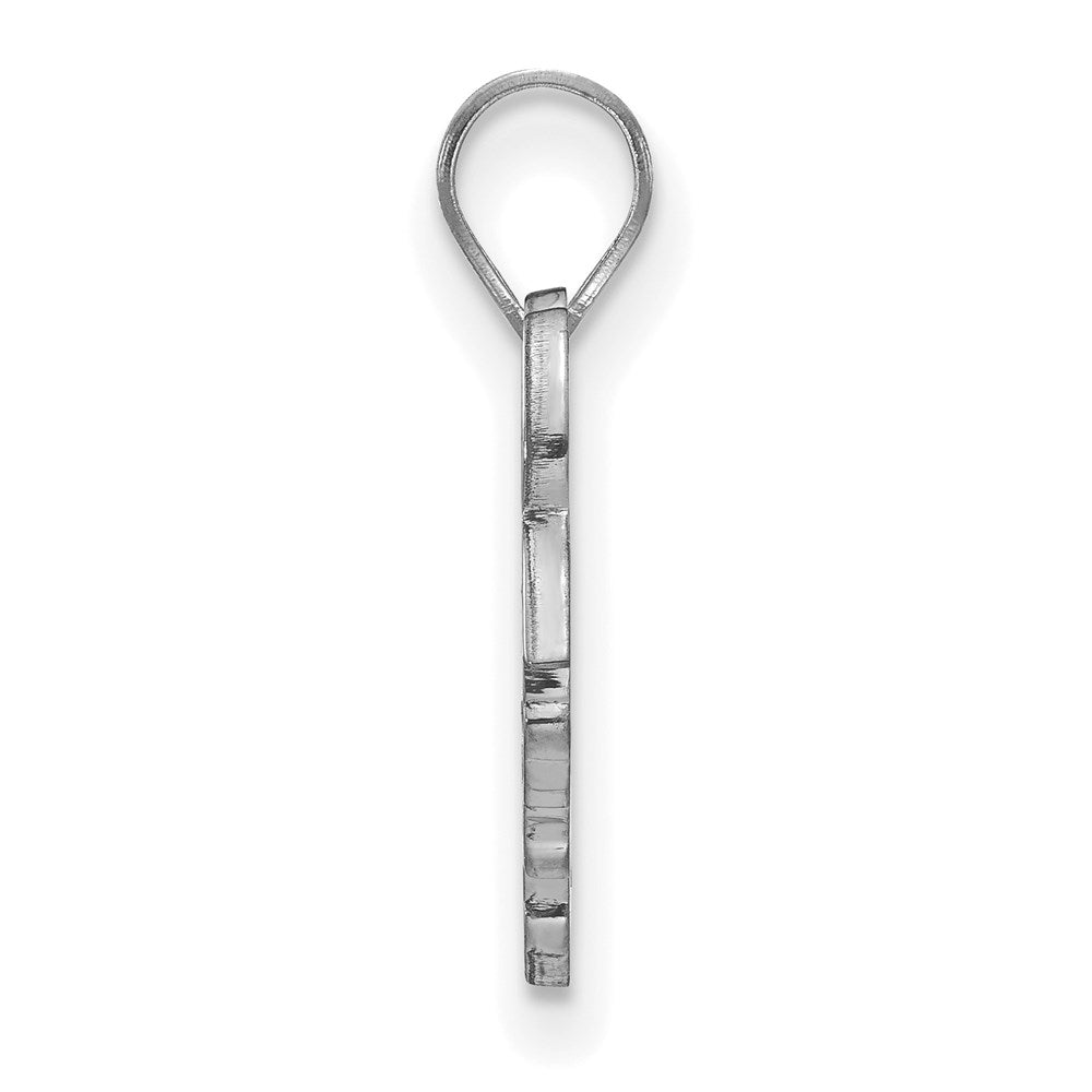 Sterling Silver Rhodium-plated Arkansas State University Small Pendant