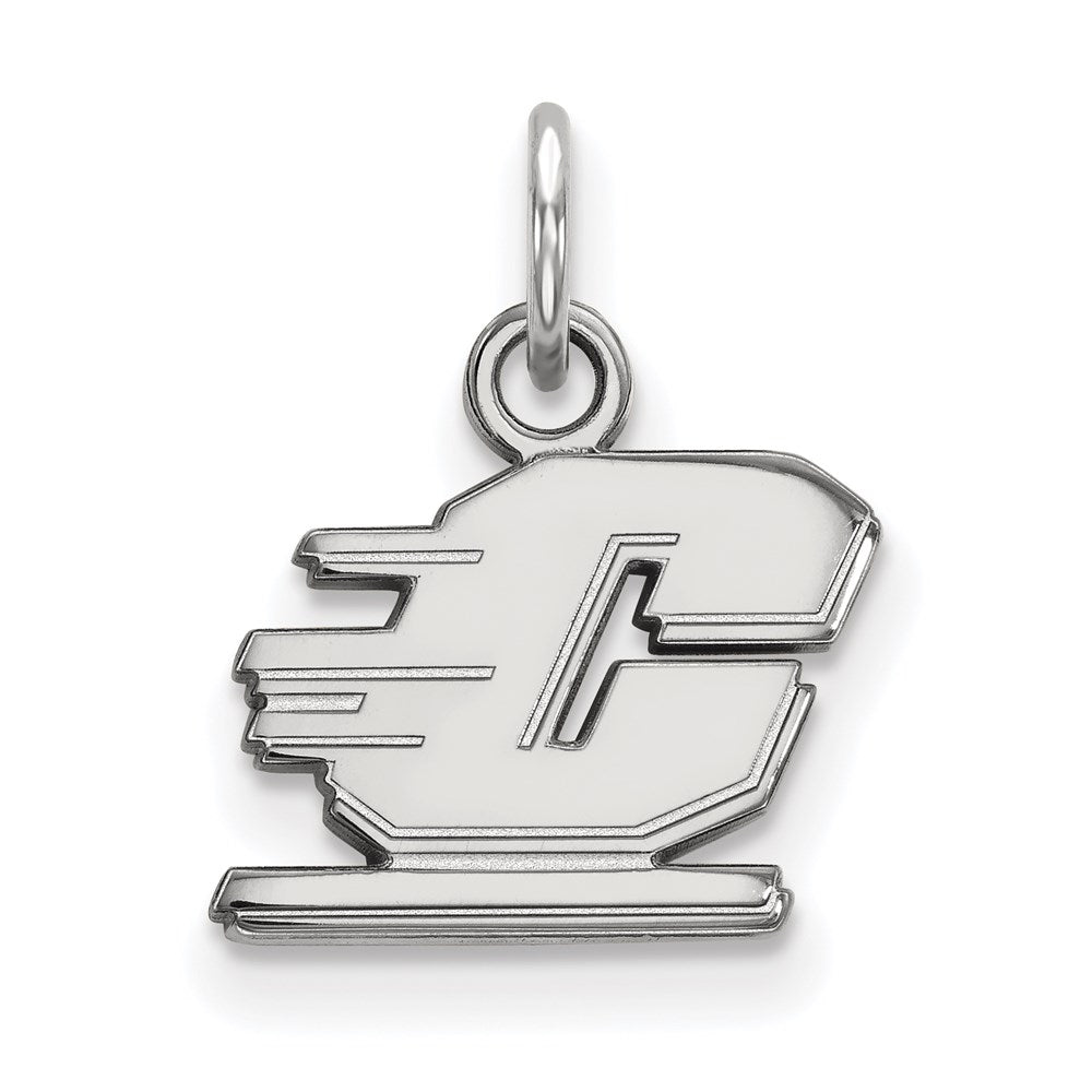 Sterling Silver Rhodium-plated Central Michigan University XS Pendant