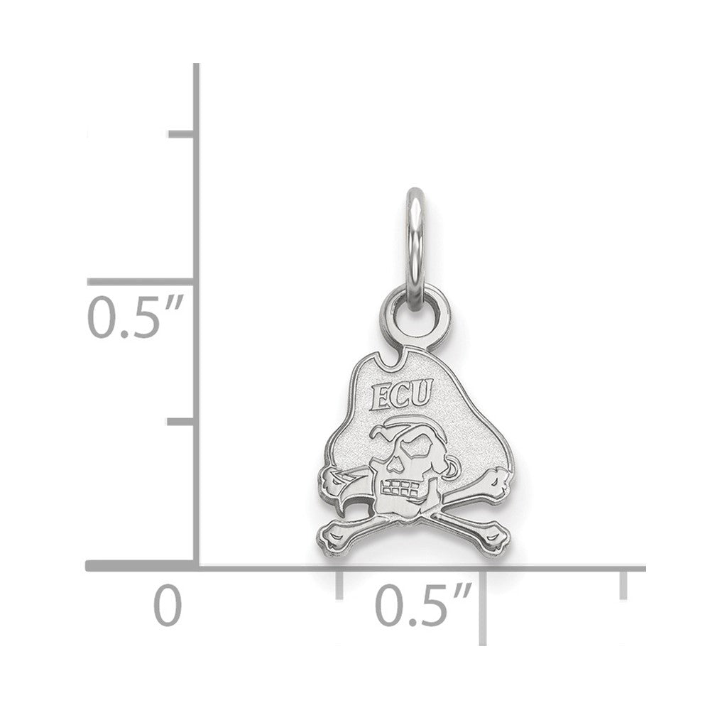 Sterling Silver Rhodium-plated East Carolina University XS Pendant