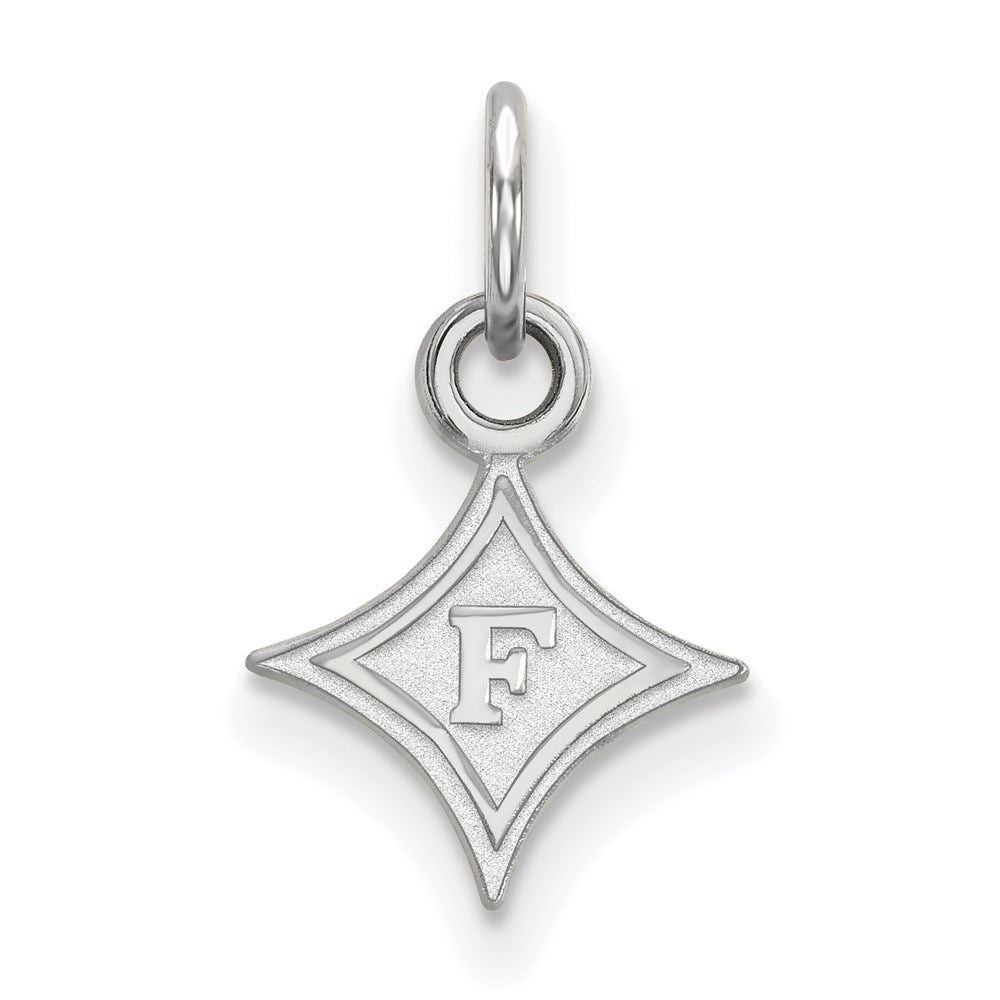 Sterling Silver Rhodium-plated Furman University XS Pendant