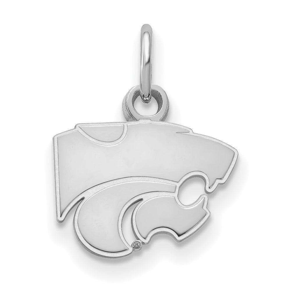 Sterling Silver Rhodium-plated Kansas State University XS Pendant