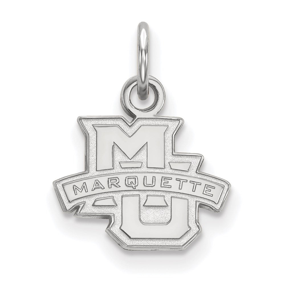 Sterling Silver Rhodium-plated Marquette University XS Pendant