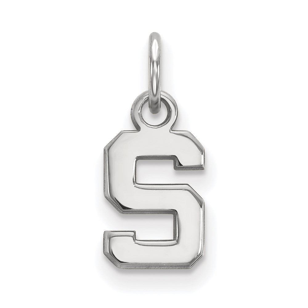 10K White Gold Michigan State University XS Pendant