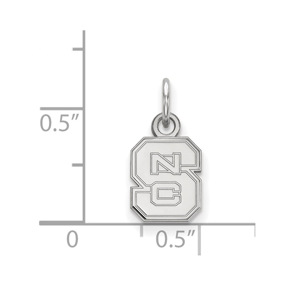 Sterling Silver Rhodium-plated North Carolina State U. XS Pendant