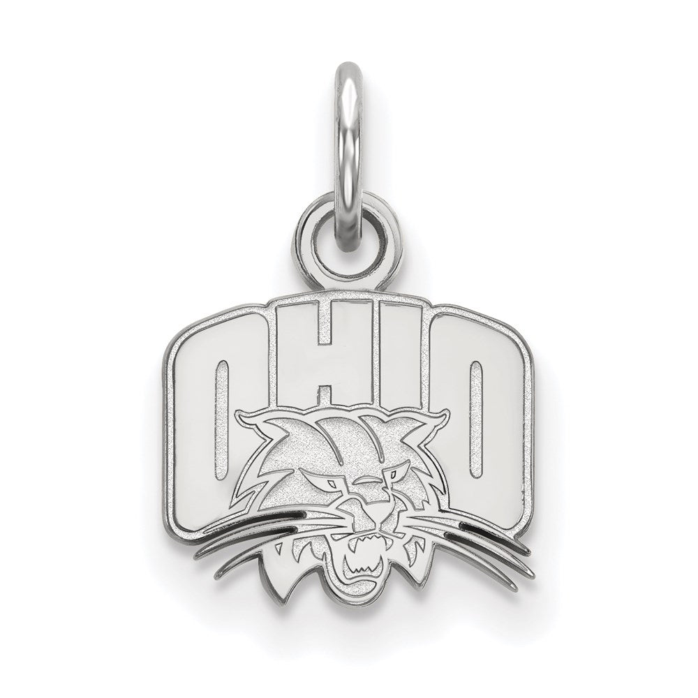 Sterling Silver Rhodium-plated Ohio University XS Pendant