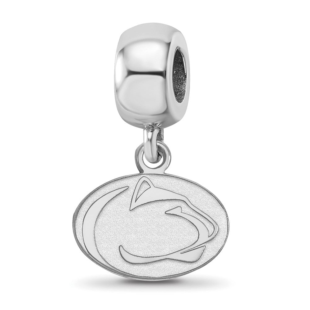 Sterling Silver Rhodium-plated Penn State University XS Dangle Bead