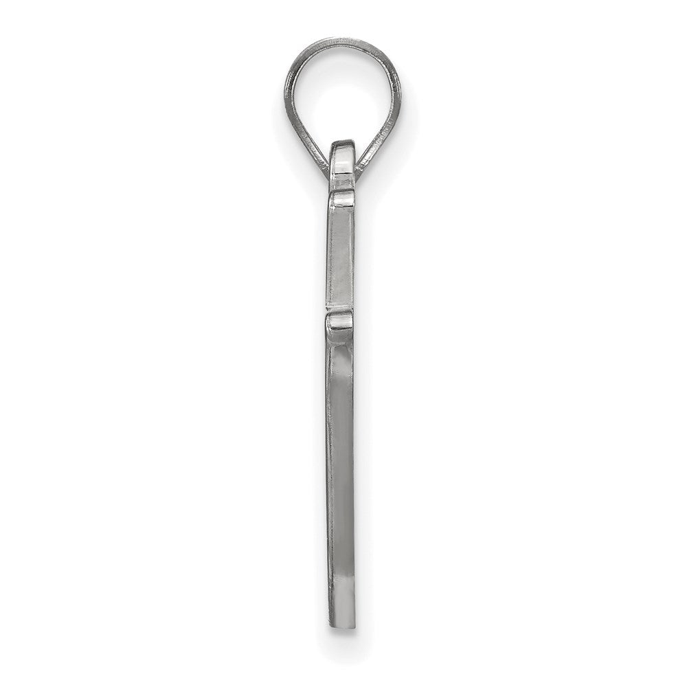 Sterling Silver Rhodium-plated Southern University Large Pendant