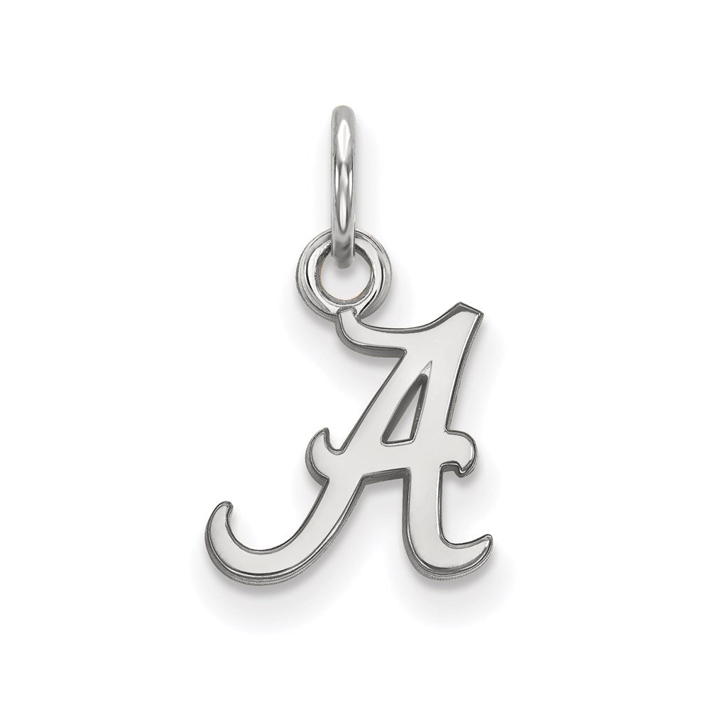 Sterling Silver Rhodium-plated University of Alabama XS Pendant