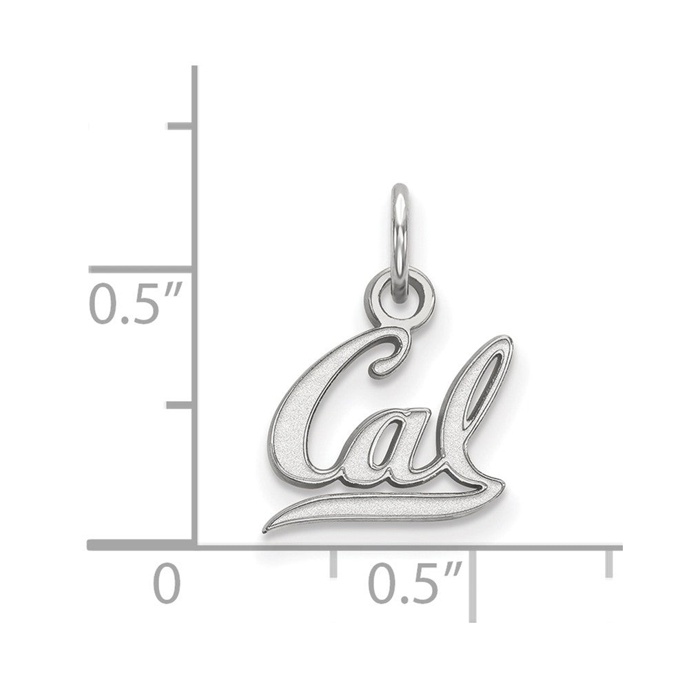 Sterling Silver Rhodium-plated U. of California Berkeley XS Pendant