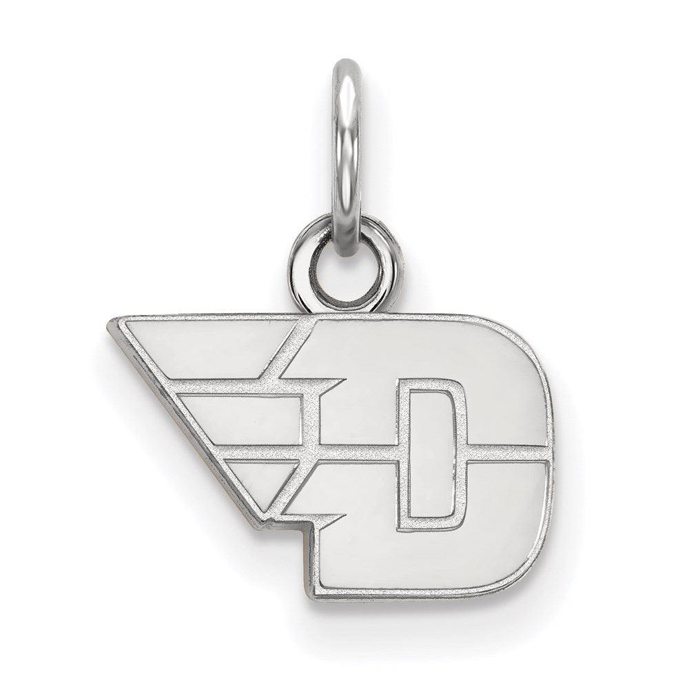 Sterling Silver Rhodium-plated University of Dayton XS Pendant