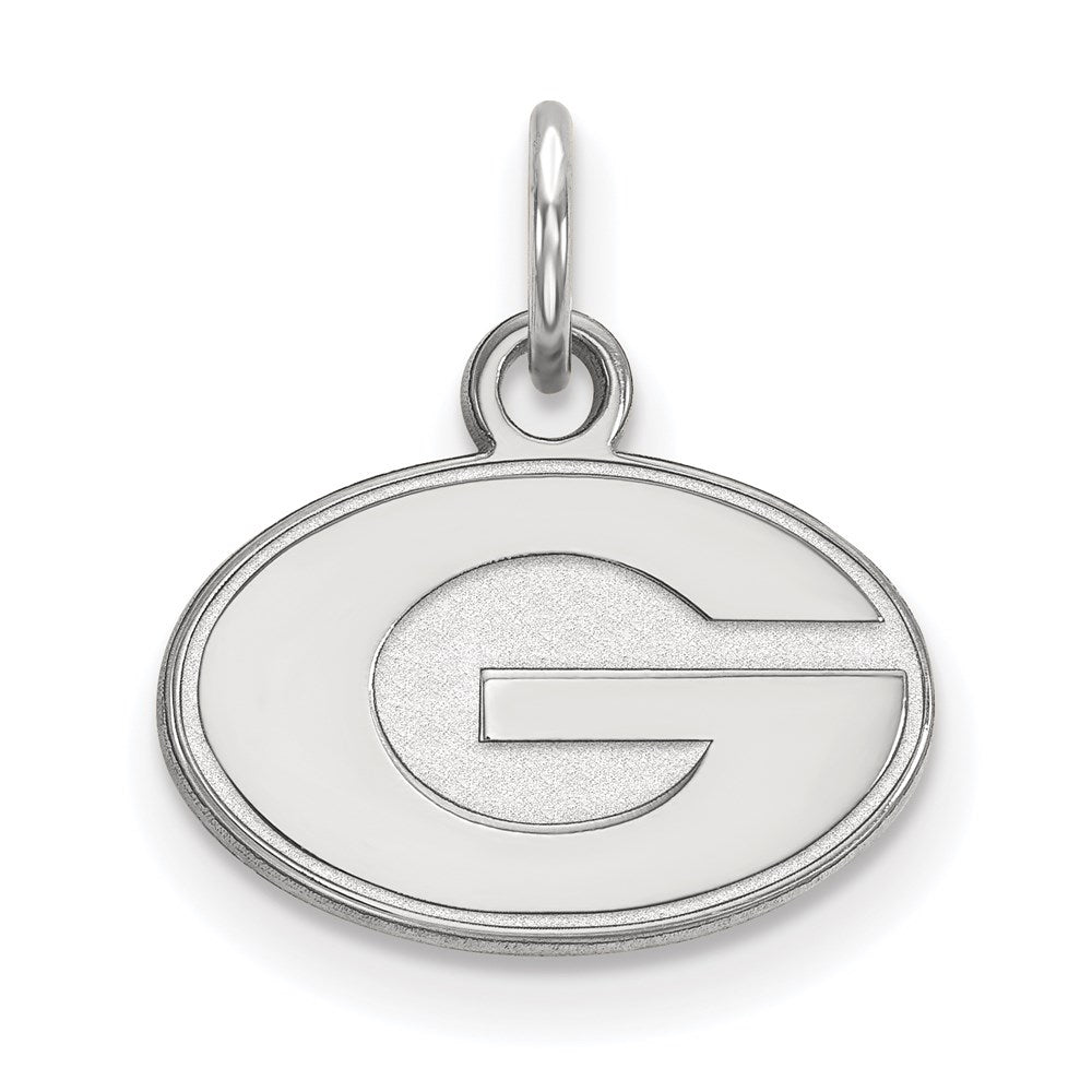 Sterling Silver Rhodium-plated University of Georgia XS Pendant