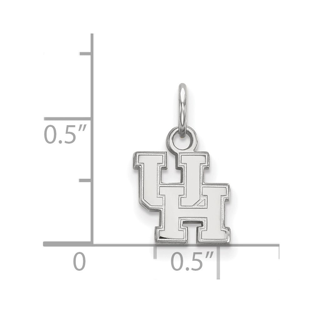 Sterling Silver Rhodium-plated University of Houston XS Pendant