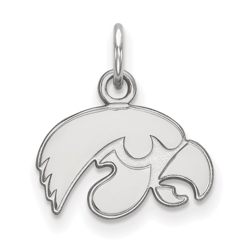 Sterling Silver Rhodium-plated University of Iowa XS Pendant