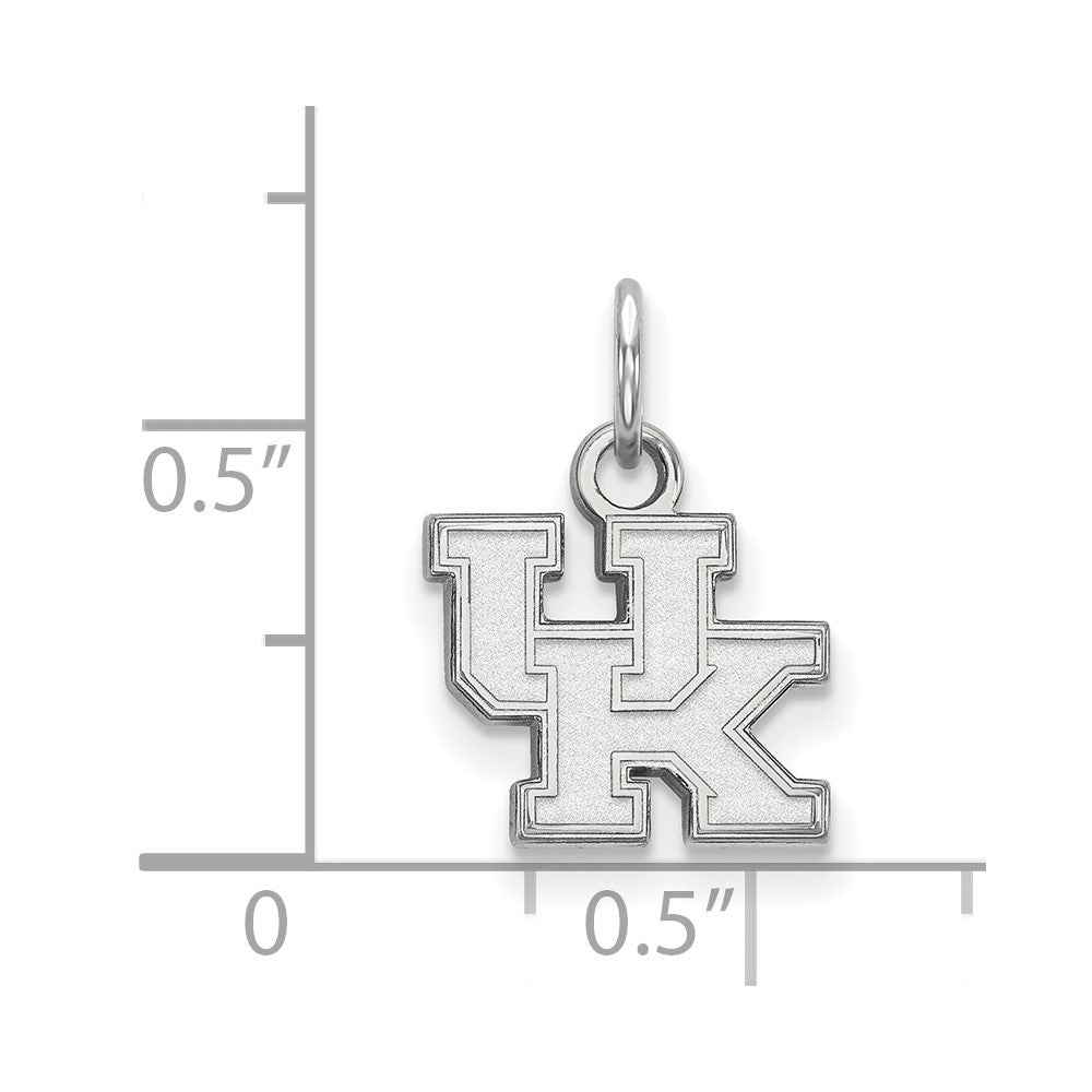 Sterling Silver Rhodium-plated University of Kentucky XS Pendant