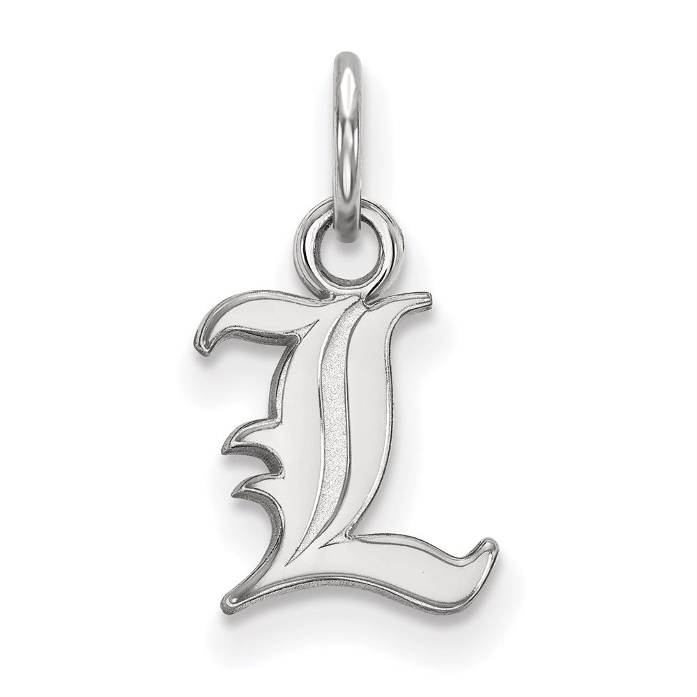 Sterling Silver Rhodium-plated University of Louisville XS Pendant