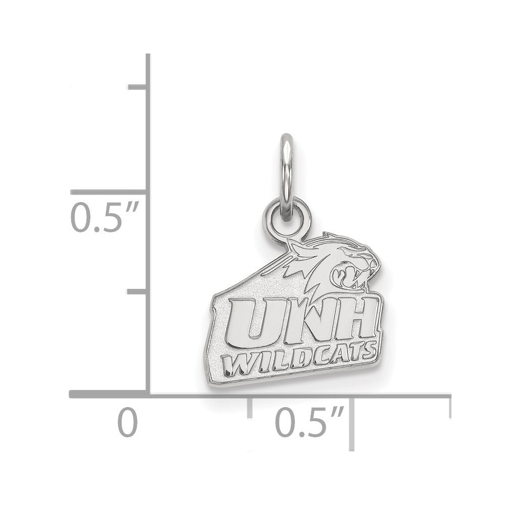 Sterling Silver Rhodium-plated University of New Hampshire XS Pendant