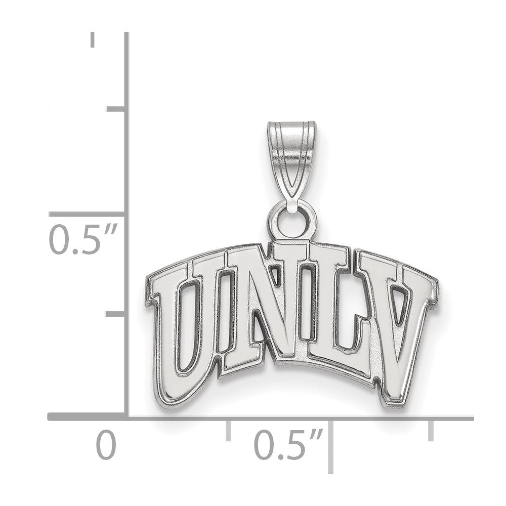 Sterling Silver Rhodium-plated U. of Nevada-Las Vegas Small Pendant