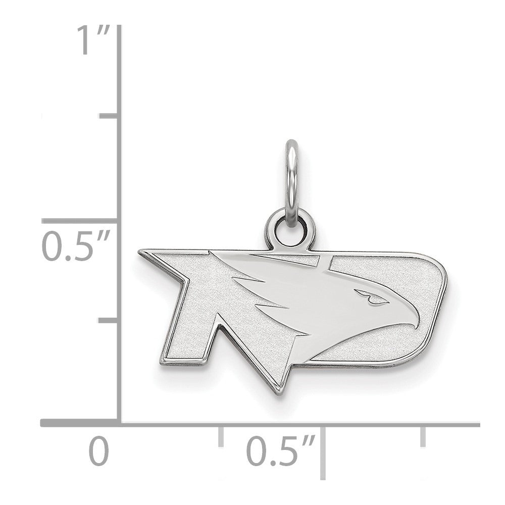 Sterling Silver Rhodium-plated University of North Dakota XS Pendant