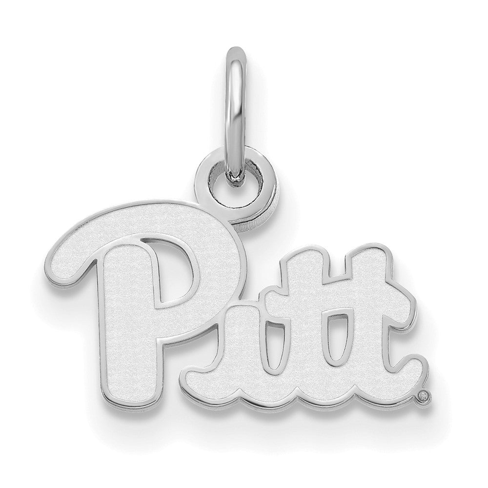 Sterling Silver Rhodium-plated University of Pittsburgh XS Pendant