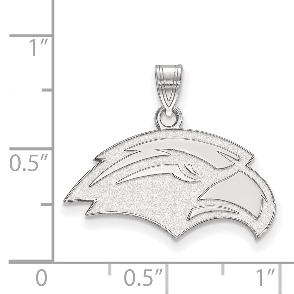 Sterling Silver Rhodium-plated U. of Southern Miss. Small Pendant