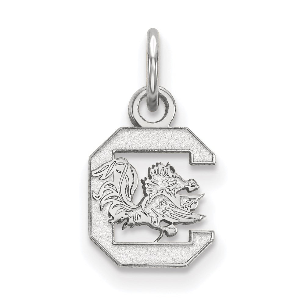 Sterling Silver Rhodium-plated Univ. of South Carolina XS Pendant