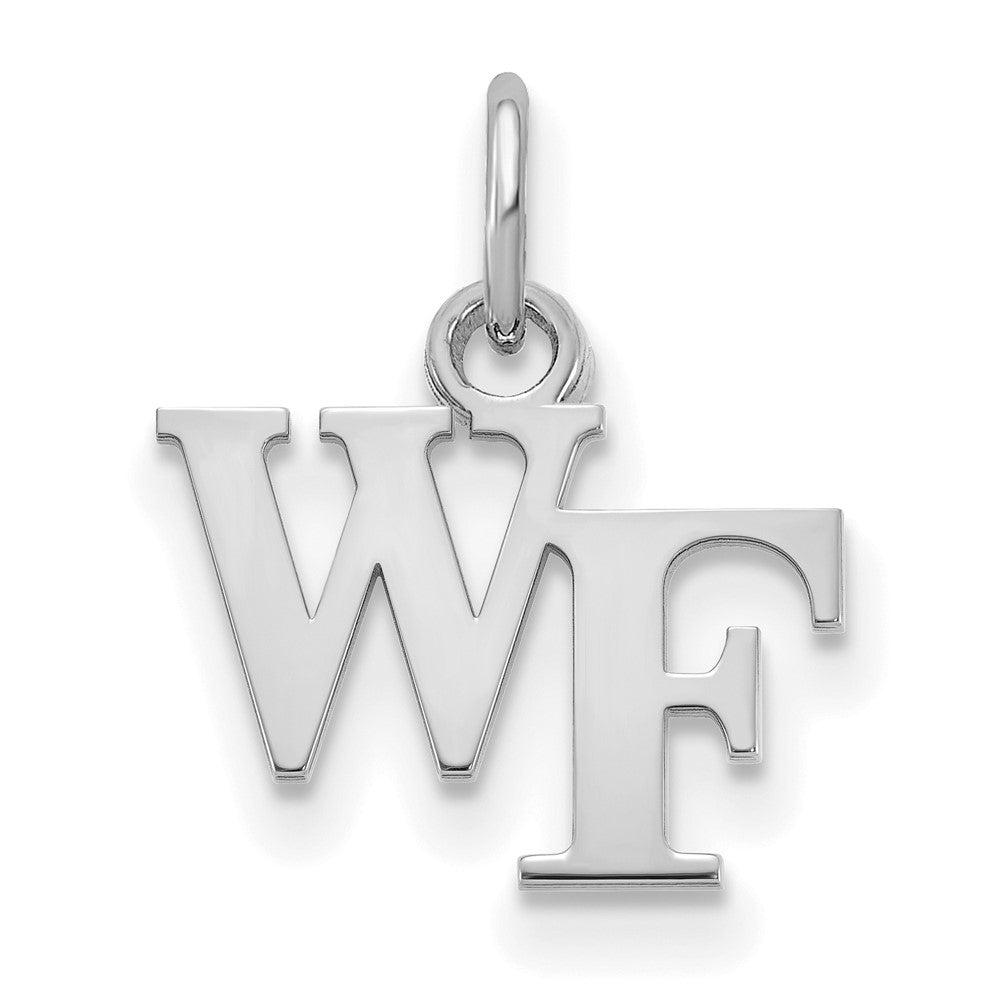 Sterling Silver Rhodium-plated Wake Forest University XS Pendant