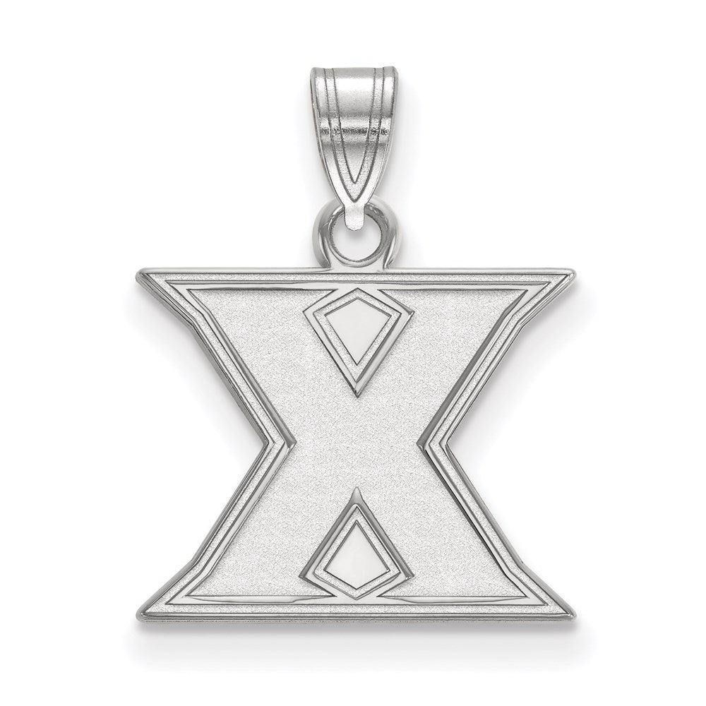 Sterling Silver Rhodium-plated Xavier University Small Pendant