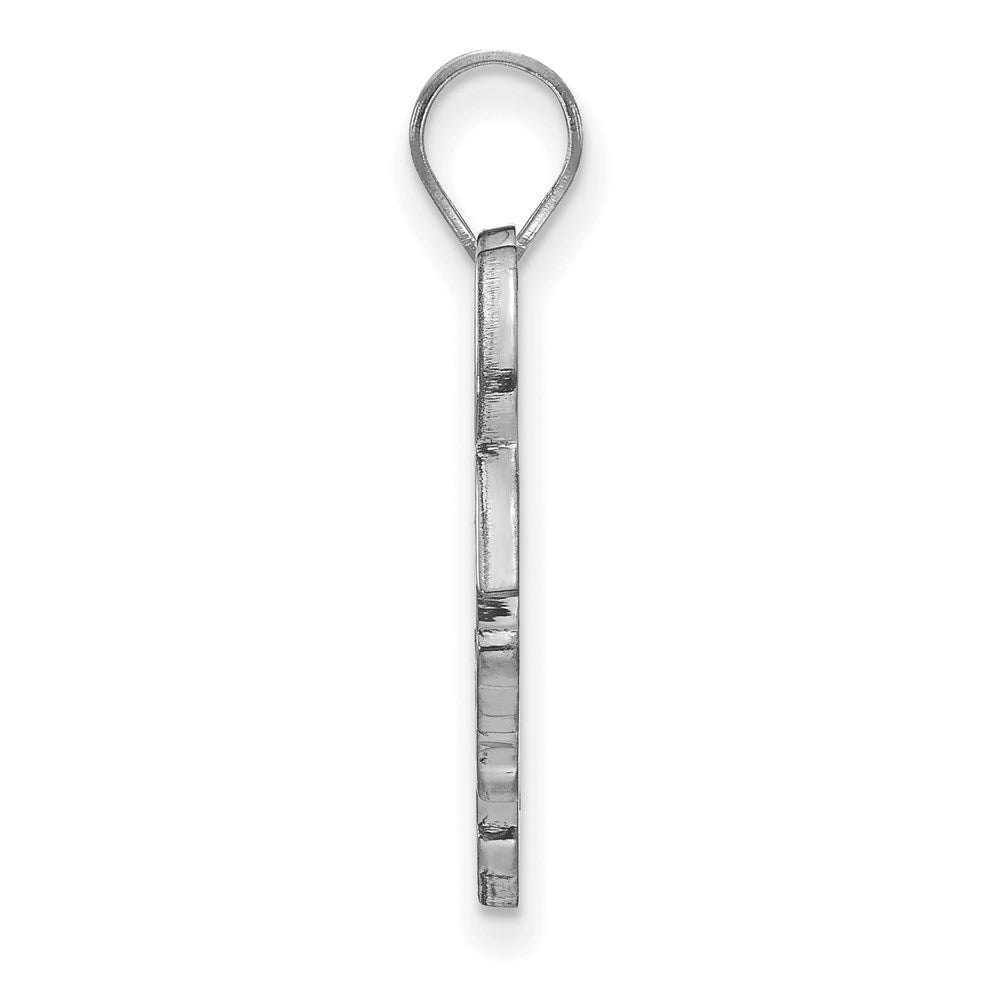 Sterling Silver Rhodium-plated Arkansas State University Large Pendant