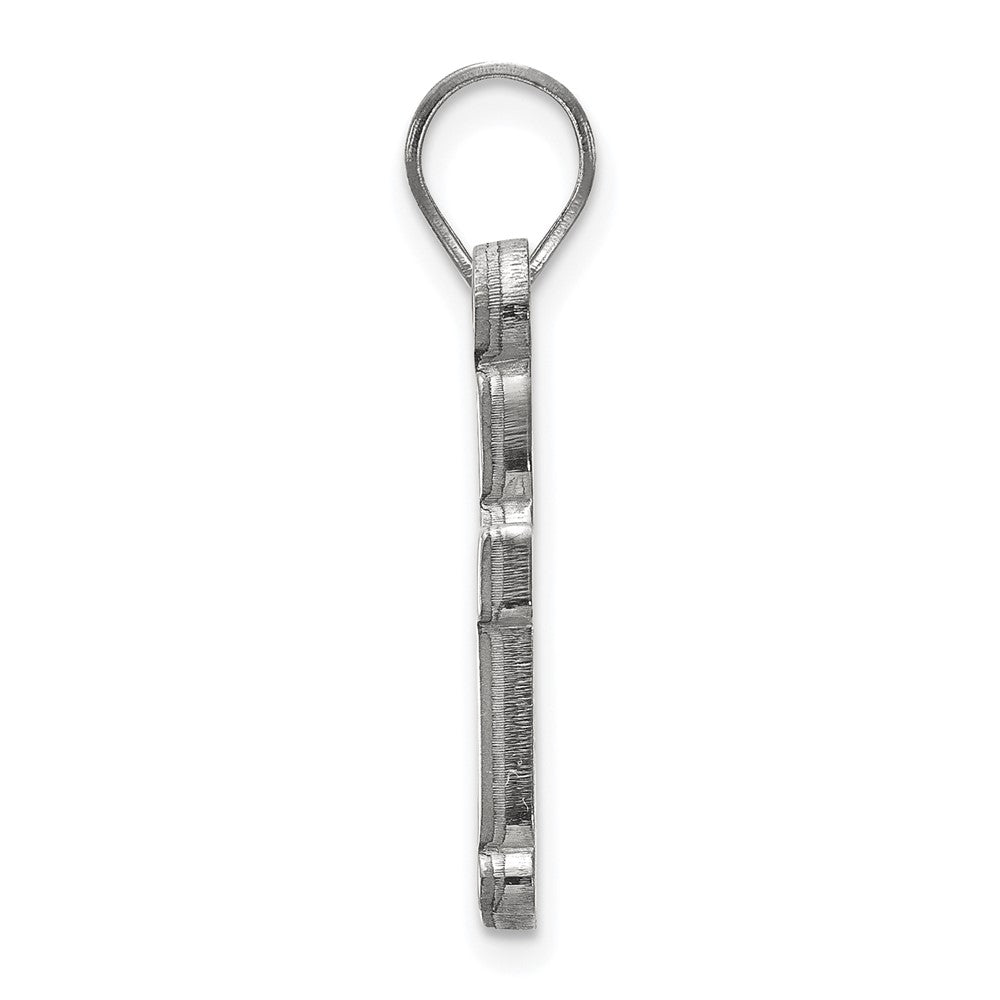 Sterling Silver Rhodium-plated Baylor University Small Pendant