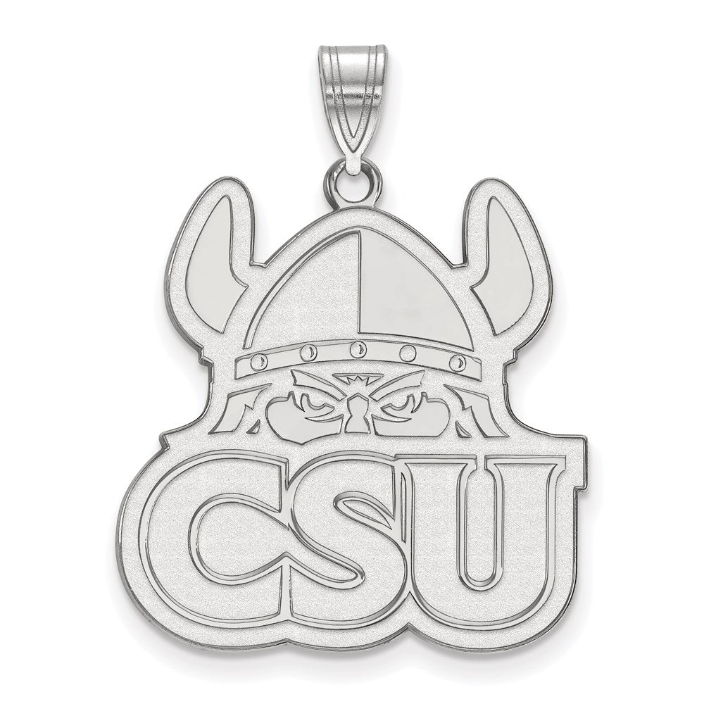 Sterling Silver Rhodium-plated Cleveland State University XL Pendant