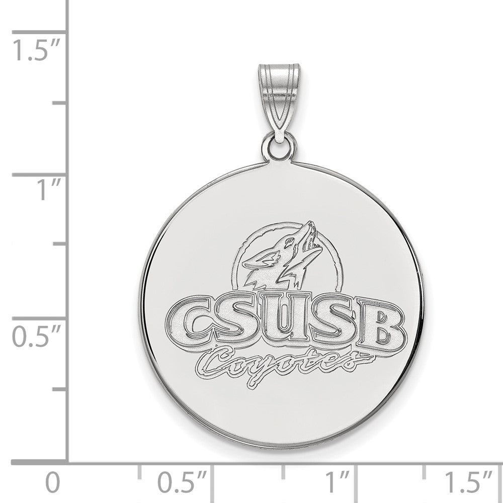Sterling Silver Rhodium-plated Calif. State U. San Bernardino Pendant