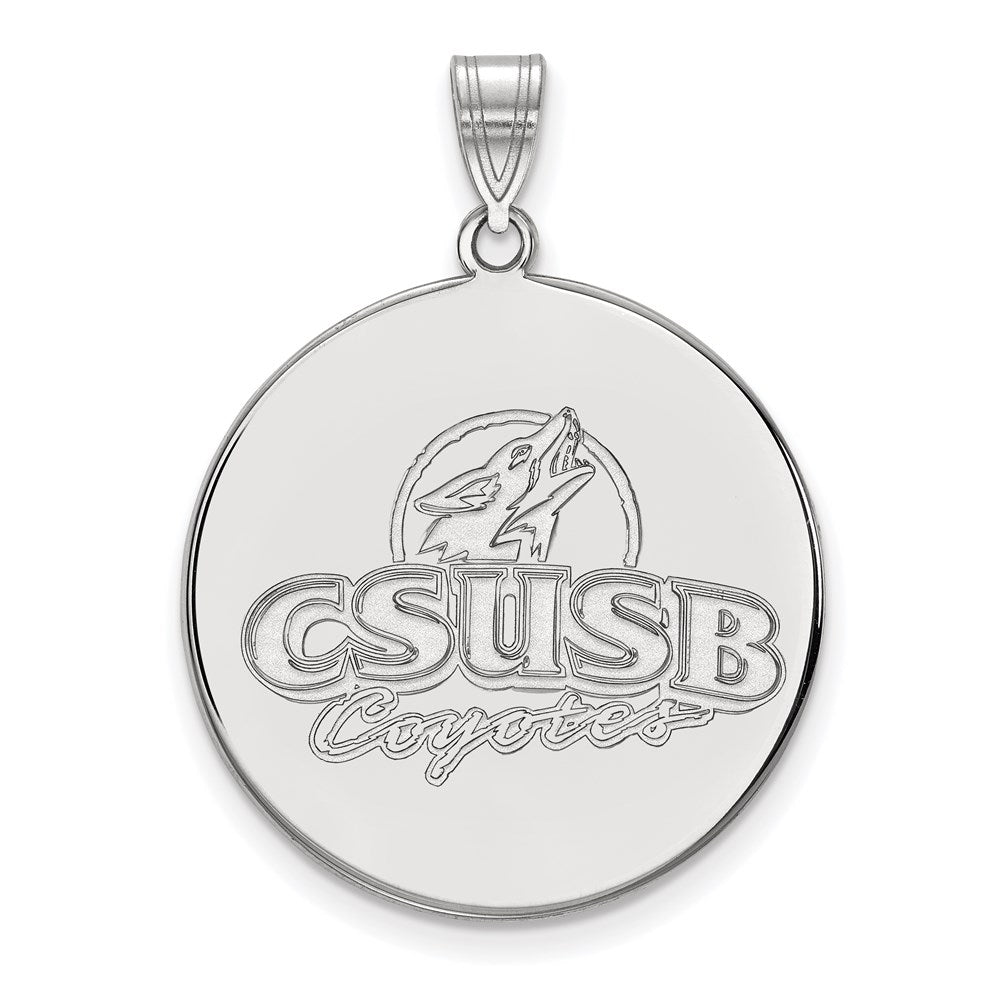 Sterling Silver Rhodium-plated Calif. State U. San Bernardino Pendant
