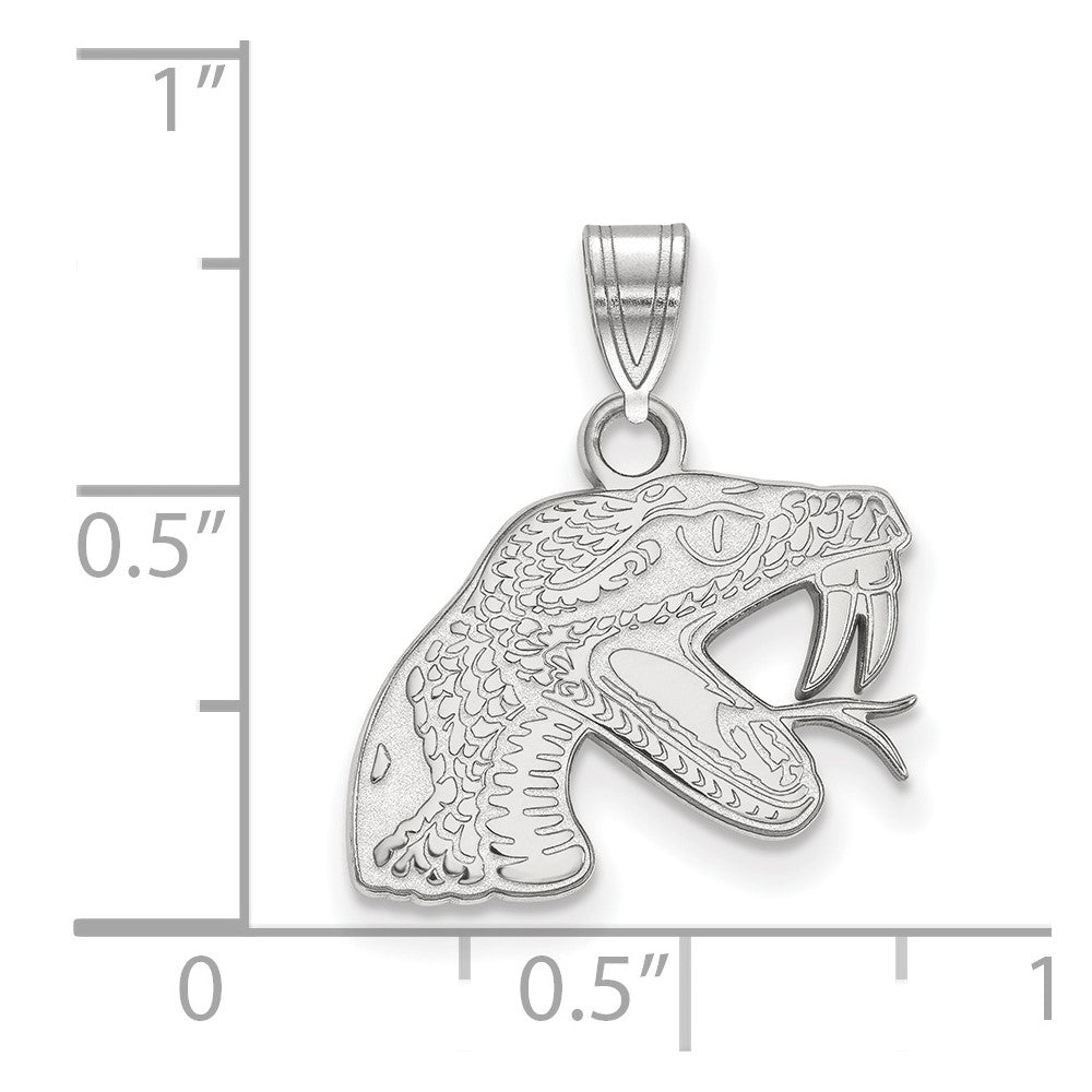 Sterling Silver Rhodium-plated Florida A and M Univ. Small Pendant