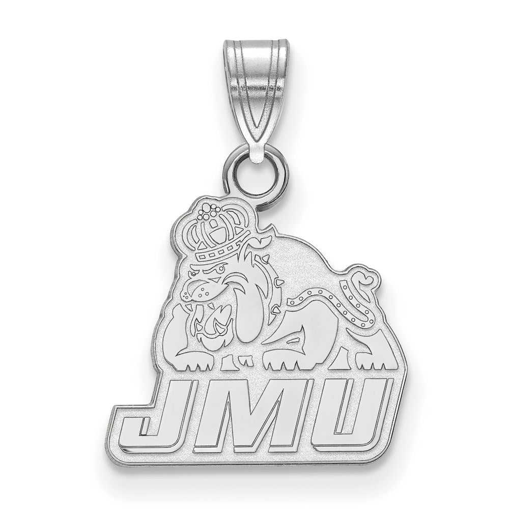 Sterling Silver Rhodium-plated James Madison University Small Pendant