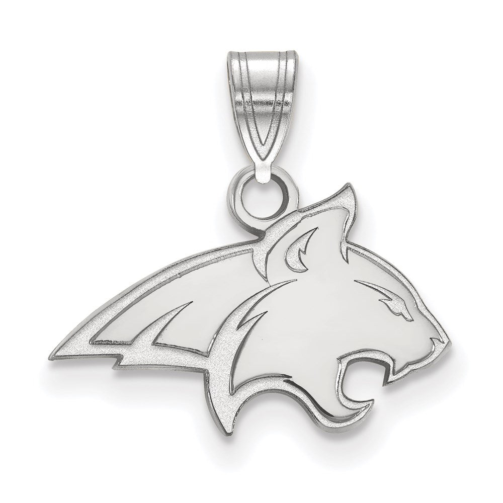 Sterling Silver Rhodium-plated Montana State U. Small Pendant