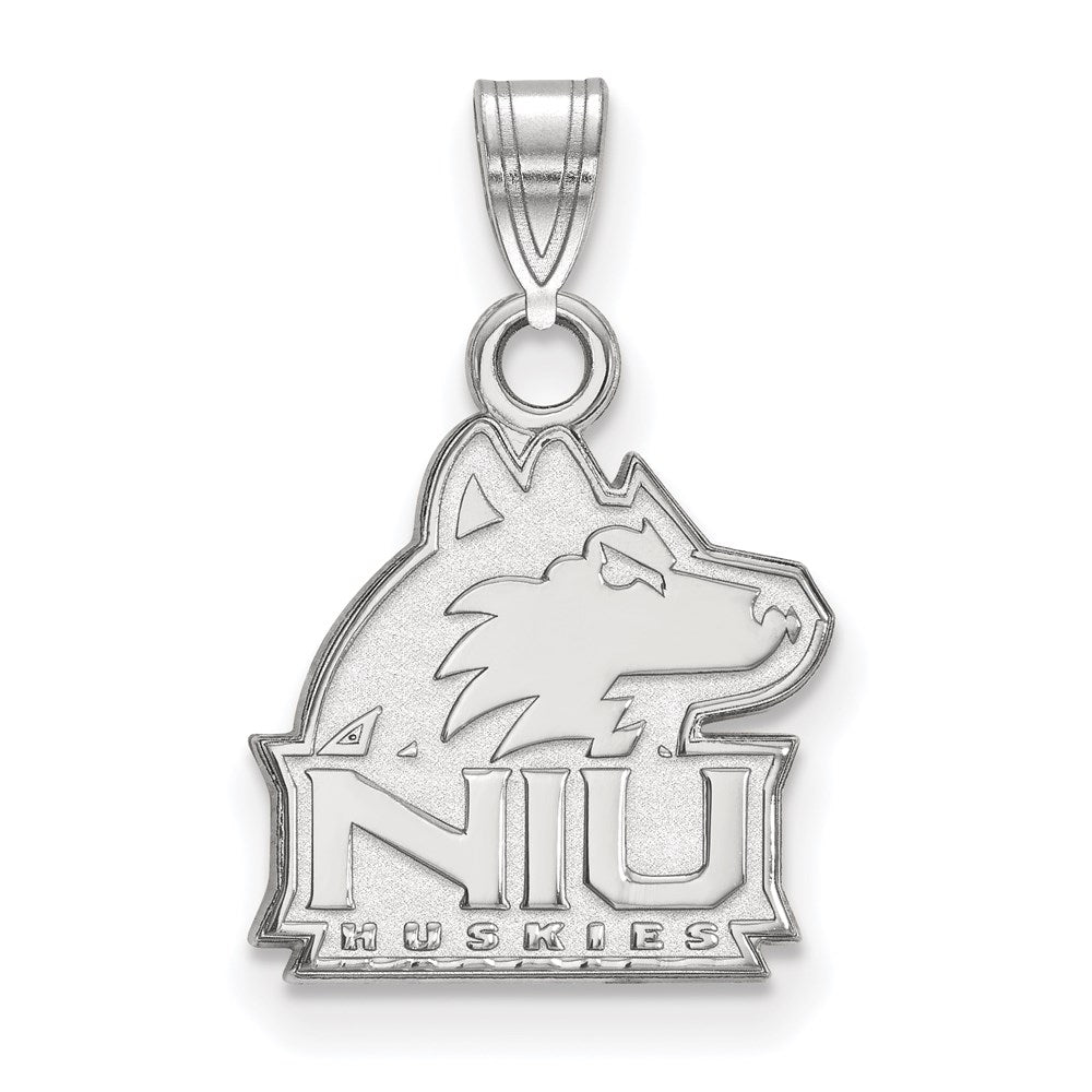 Sterling Silver Rhodium-plated Northern Illinois Univ. Small Pendant
