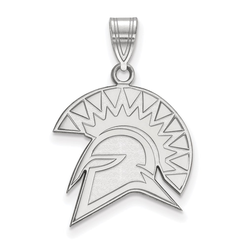 Sterling Silver Rhodium-plated San Jose State U. Large Pendant