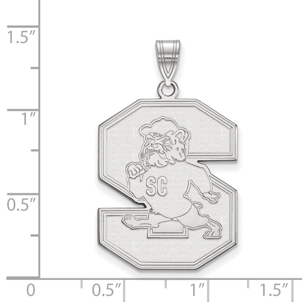 Sterling Silver Rhodium-plated South Carolina State U. XL Pendant