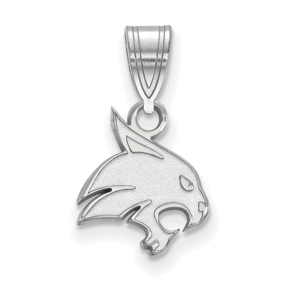 14K White Gold Texas State University Small Pendant
